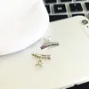새로운 패션 레인보우 CZ 다이아몬드 스터드 귀걸이 원래 상자 판도라 925 스털링 실버 컬러 크리스탈 여성 귀걸이에 대한 설정