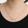 Personlig guldbrev Zodiakhalsband Konstellation Halsband Anpassade rostfritt stål gamla engelska halsband födelsedagsmycken gåvor