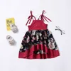 INS Baby girls Floral Backless Sling dress children Flower print princess dresses 2019 summer Fashion boutique Kids Clothing C5752