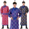 Otoño nueva ropa de rendimiento mongol túnica larga para hombres vestido de moda nacional casual diario estilo chino vintage ingenio de buena calidad