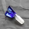 Bol en verre de forme triangulaire pour narguilés Bong mâle 14.4mm 18.8mm joint bleu clair noir bols fit bangs eau Pipes