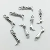 100pcs/Lot High Shoes Alloy Charms Pendant Retro Jewelry DIY Keychain Ancient Silver Pendant For Bracelet Earrings Necklace 19*8mm