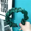 Fashion Satin Silk Solid Color Scrunchies Elastic Hair Bands Women Girls Elegant Accessories Ponytail Holder Hair Ties Rope