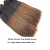 Fasci di capelli umani Ombre Capelli lisci Remy Tessuto capelli umani vergini brasiliani malesi Colore T30 8-28 pollici