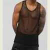Maglietta casual da uomo maglietta trasparente da uomo Sexy maglia Vedi attraverso Top Tees Man Tight Suntet Singlet Gay sottile Shaper Maschi sottoscrizioni