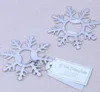 50 PCS Argent Flocon De Neige Ouvre-bouteilles Douche Nuptiale Faveurs De Mariage Articles De Fête Anniversaire Table Décor DHL Gratuit