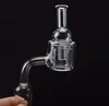 Double Wall 100% Quartz Thermal Banger Nail 10mm 14mm 18mm Double Tube Thermal Banger with Quartz Ball Crab Cap For Glass Bongs