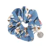 Small fresh floral large intestine circle seamless stretch fabric hair ring hair rope female jewelry