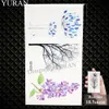 Watercolor Paper Plane Temporary Tattoo Stickers Women Body Art Arm Reed Branch Fake Tatoos Geometry Flower Lavender Tattoo Girl