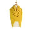 Solidne koce Szaliki Szalik Tassel Plac Okłady Zimowe Klimatyzacja Szal Frędzla Smawa Scarf Scarf Ring Neckerchief Pashmina AYP6135