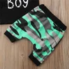 Set di abbigliamento per bambini Summer Baby Case Boy Stampa di lettere mimetiche per ragazzi Outfit per bambini Shorts con cappuccio di maglietta con cappuccio per bambini1473344