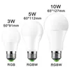 Dimmable LED Bulb 3W 5W 10W B22 E27 LED Light Bulb Hight Brightness 980LM White RGB Bulb 220 270 Angle With Remote Control