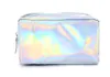 50pcs Cosmetic Bag Women Pu Laser Impermeabile PVC Pouch Wash Borsa da toilette Custodia da viaggio Organizer