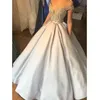 2019 Prachtige Baljurk Prom Jurken V-hals Off The Shoulder Beadings Satin Avond Party Toga Vestidos de Fiesta Largos Elegantes de Gala