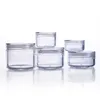 20pcs Plastic Cream Jar Cosmetic Pots Container Refillable Clear Daily Use Eyeshadow Storage Box for Glitters 3g 5g 10g 15g 20g