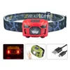 LED Headlamp Body Motion Sensor Mini Headlight Rechargeable Outdoor Camping Flashlight Head Torch Lamp With USB ZZA8644044846