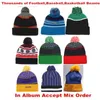 2019 New American Football 32 equipe Gorros Sports Beanie Inverno Knit Cuff Gorros Chapéus Aceitar Ordem da Mistura Milhares de Modelos