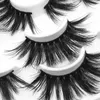 7 Pair / Set Lotus Kirpikler 25mm 3D Kirpik Göz Makyaj Vizon Yanlış Lashes Yumuşak Doğal Kalın Sahte Göz Lashes Uzatma Güzellik Araçları GGA2137