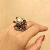 Fashion-kvalitet ring med natur färgstarka pärlor dekorera charm ring smycken jul dag Thanksgiving valentines dag smycken pS6422