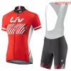 2021 Sommar Liv Team Womens Cykling Korta ärmar Jersey Bib Shorts Sätter Snabbtorkad cykel Outfits Racing Clothing Ropa Ciclismo Y20122803