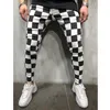 2019 mode Dünne Hosen Sommer Herren Stretch Striped Plaid Hosen Komfortable Hohe Taille Zipper Casual