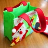 Christmas Gift Candy Bag Apple Gift Bag Christmas Decoration For Home Party Santa Claus Pattern Leather Rope Paper Bag Party Decor XD22438