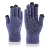 Mode-couleur unie main chaude en hiver fonction d'écran tactile dans les gants de doigt gant de taille libre