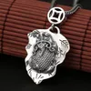 Gros-Retro 925 argent sterling rétro feuille crapaud pendentif bijoux (FGL)