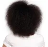 Peluca afro sintética para mujer Africana Marrón oscuro Negro Color rojo Yaki Peluca corta recta Cosplay Cabello