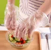 100шт / уп Прозрачные Экологичная одноразовые перчатки из латекса Free Plastic Food Prep Safe бытовых Off Бактерия Перчатка Бесконтактная