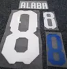 2018 Austria Retro White Printing Namesets 8 Alaba National Football Team Stamping Letters Printed Plastic Vintage Footbal6214060