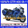 Injektionsformkropp för Kawasaki GTR1400 08 09 10 11 255HM.1 GTR-1400 08 11 GTR 1400 2008 2009 2010 2011 Fairings Glossy Blue Hot Kit