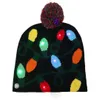4 stil Jul LED Lighting Hat Cap Barn Vuxen Flexibilitet Virka Snowflake Julgran Led Beanie Hat + Scarf Gratis frakt