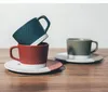 Retro-Frühstückskaffeetasse, Milchtasse, grobe Keramik, japanische Kaffeetasse, Büro-Wassertasse, Teller