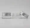 5G Hoge kwaliteit Clear / Frost Glass Cream Make Up Jar met aluminium deksels Cosmetische Container Verpakking Glas Jar