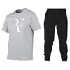 Tracksuits voor heren voor heren gedrukt patroon Verkoop van fr Federer katoen met korte mouwen T-shirt Sports broek Pak Fashion T-shirt1