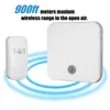 52 Chime Wireless Drzwi Bell Home Plug in Wodoodporna Bezprzewodowa bramki 300m Zakres - White UK Plug