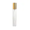 15ml Clear Mini Prov Refillerbar Parfym Spray Glass Atomizerflaska med svart Golden Silver Lid F3044