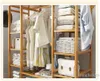 Bamboo gabinete de armazenamento Receber simples Roupeiro montagem do gabinete Locker Duplo Roupeiro gratuito Combinação Multifuncional Wardrobe