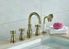 ROLYA Premium Bronze Bath Shower Mixer Torneira Latão Latão Roman Vintage Torneira Da Banheira Enchimento de Guarnição