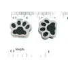 Wholesale 50pcs/lot 8mm black paw slide charms fit for 8mm DIY Accessories pet collar wristband bracelet