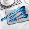 8 Colors high-grade cutlery flatware creative spoon fork knife teaspoon sets cutlery stainless steel flatware set kitchen accessories