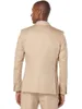 Cool Beige Et Fine Notch Revers Mariage Marié Tuxedos Hommes Costumes Mariage / Bal / Dîner Meilleur Homme Blazer (Veste + Gilet + Pantalon)