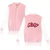 Carina Kirby Star Baseball Uniform Giacca in pile da donna da donna Streetwear Hip Hop Wasleve Long Pink Hoodies Felpa casual Tracksuit805022488