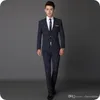 Niestandardowa z kości słoniowej Wełna Blend Prom Garnitki Groom Smokciany Mężczyźni Garnitury Dla Wesele Slim Fit Terno Masculino Kostium Homme Mężczyzna Blazers 2 Szpace Spodnie Płaszcz