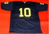 MIT Custom Men Youth Women Vintage 10 Tom Brady Custom Michigan Wolverines Football Jersey Size S-4XL eller Custom något namn eller nummer Jersey