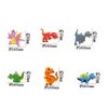 20 pièces plus récent dessin animé dinosaure porte-clés Silicone dinosaure porte-clés Pvc porte-clés pour enfants cadeaux dinosaure thème animaux porte-clés accessoires