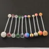 Flexibele acryl pregancy buik navel knop ring industriële barbell oorr in 14g piercing lage body sieraden 110pcs8821283