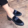 Heren slip op casual zwarte formele kantoorschoenen Populaire heren luxe schoenen Comfortabele herenkleding schoenen Bruiloft