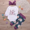 Groothandel Zomer Kids Designer Kleding Meisjes Pak Tops + Broek + Hoofdband Meisjes Outfits Peuter Baby Sets Baby Girl Designer Clothes by0826